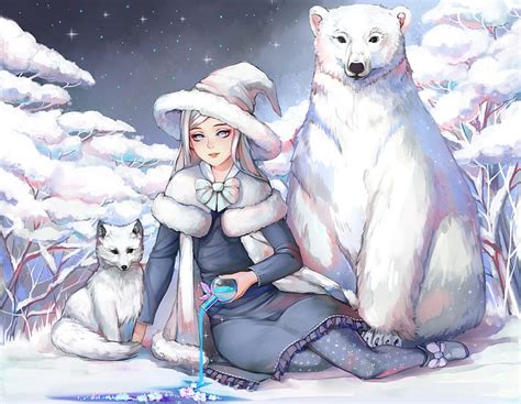 Polar Bear Anime Girl