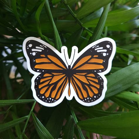 Monarch Butterfly Vinyl Sticker Etsy