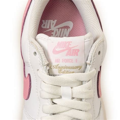 nike men air force 1 low retro white pink gum yellow metallic gold