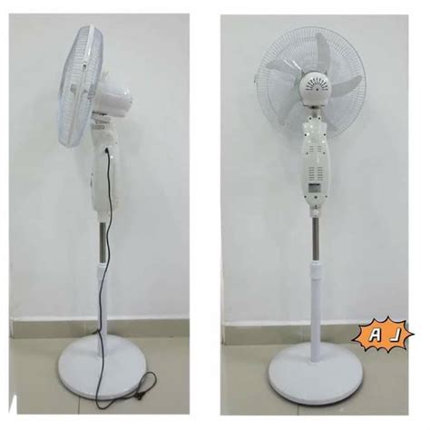 Inch Ac Dc Dual Power Reachargeable Stand Fan With Led Light Can Be