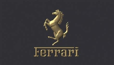 Ferrari Logo 3d Stl Model For Cnc 3d Model 3d Printable Cgtrader