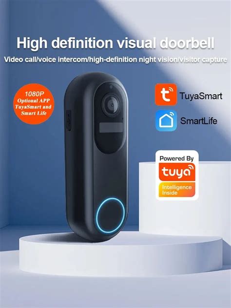 P Tuya Smart Video Doorbell Wifi Wireless Door Bell Waterproof