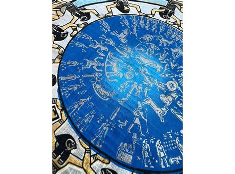 Egyptian Astrological Calendar Papyrus Painting - Moon Sun Stars - Den – Ancient Egyptian Paintings