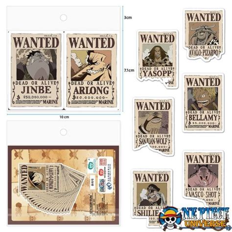 One Piece Wanted Poster Stickers 40 80PCS One Piece Universe Store