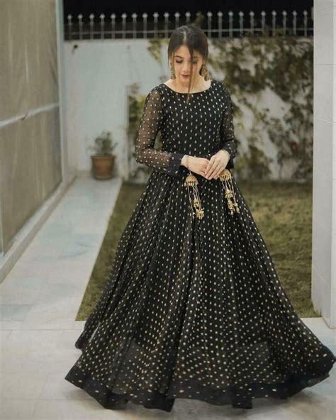 designer black frock design  black long frock design maxi dress