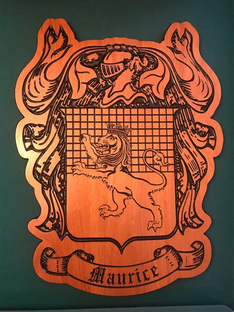 Engraved Wooden Crests