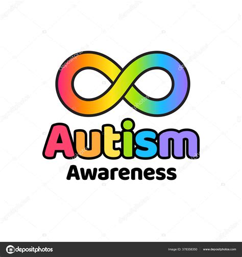 Autismo Símbolo Conciencia Signo Infinito Arco Iris Texto Trastornos