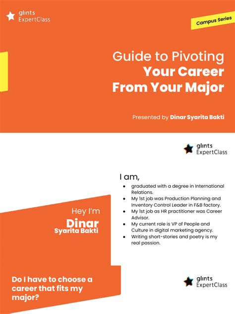 Career Starter Guide To Pivoting Your Career From Your Major Pdf