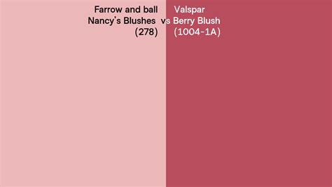 Farrow And Ball Nancys Blushes 278 Vs Valspar Berry Blush 1004 1a