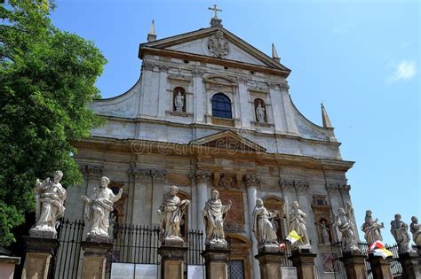 Church Of The Holy Apostles Peter And Paul Krakow Poland Stock Image