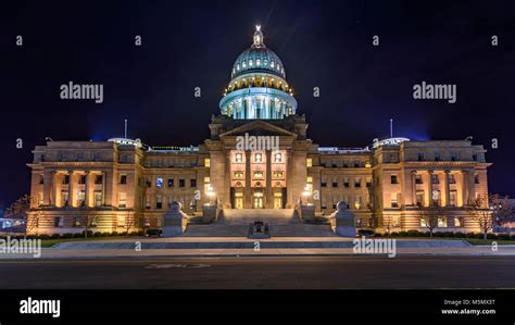 Idaho State House at Night Stock Photo - Alamy