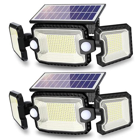 Luz Solar Exterior Impermeable Ip Sensores De Movimiento Reflector