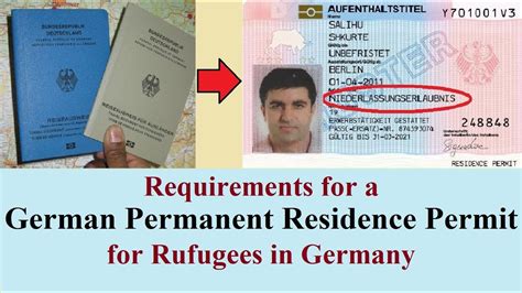 Requirements For A German Permanent Residence Permit For Refugees In