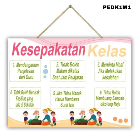 Jual Cod Hiasan Dinding Kesepakatan Kelas Gantungan Dinding Sekolah