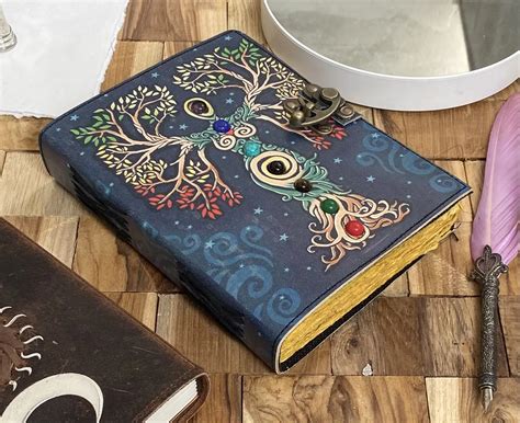 Blank Spell Book Of Shadows Journal With Lock Clasp Vintage Handmade