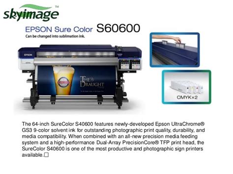 Introduction About Epson Surecolor S 40600 Solvent Printer