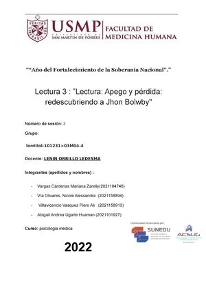 Informe Relaci N M Dico Paciente A O De La Unidad La Paz Y El