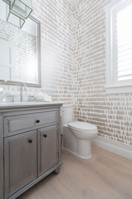 Transitional Powder Room Classique Chic Toilettes Miami Houzz