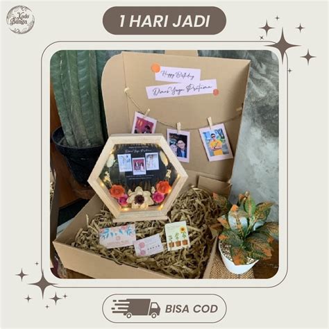 Jual PAKET HAMPERS HEXAGONAL FRAME HADIAH KADO UNIK UNTUK BESTIE KADO