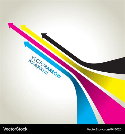 Cmyk Colour Arrow Strips Royalty Free Vector Image