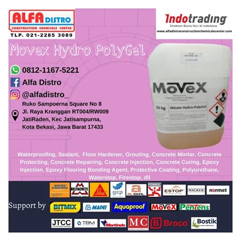 Jual Movex Hydro Polygel Perekat Polyurethane Grouting Material