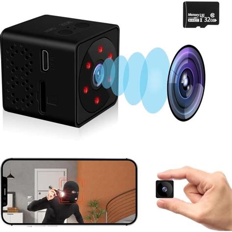 Camera Espion 4K Uhd Mini Caméra Espion Sans Fil Avec Carte Micro Sd