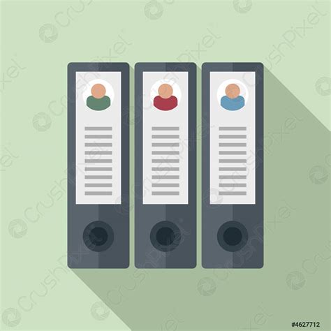 Personal Information Folder Icon Flat Style Stock Vector