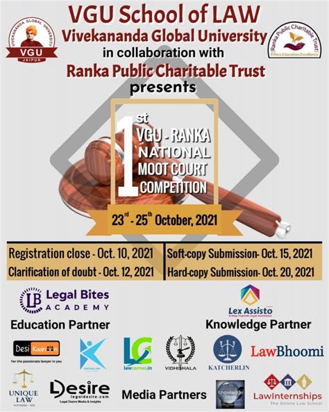 St Vgu Ranka National Moot Court Competition Register Now