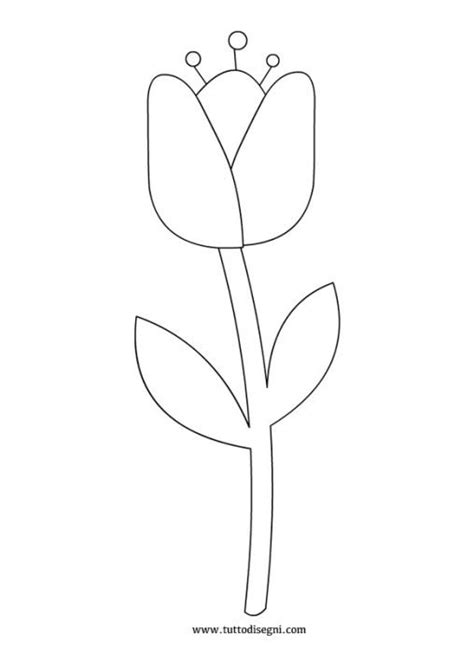 Semplice Disegno Di Un Tulipano