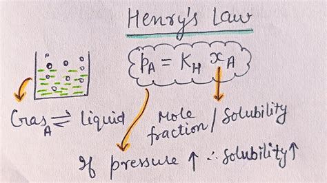 Henrys Law Of Solubility Solutions Chemistry Class 12 Jee Neet