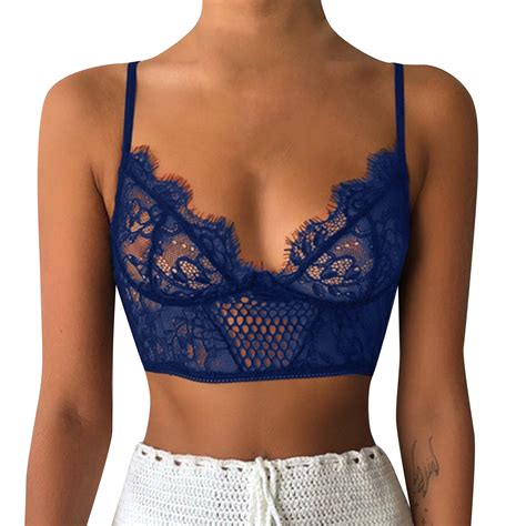 Youmylove Women Plus Size Vest Crop Wireless Bra Lingerie V Neck