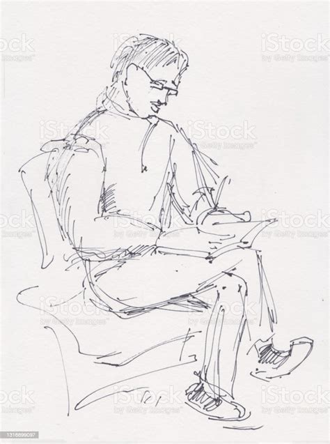 Man Reading Book Stock Illustration Download Image Now Drawing