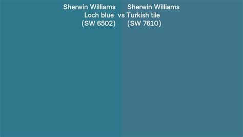 Sherwin Williams Loch Blue Vs Turkish Tile Side By Side Comparison