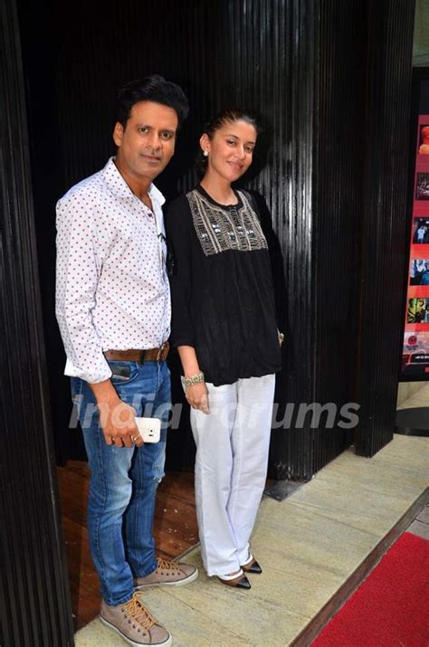 Manoj Bajpayee with Wife Neha at Special Premiere of film 'Kriti' Photo ...