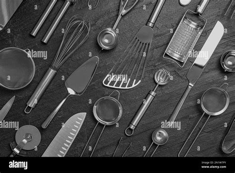 Cooking utensils Black and White Stock Photos & Images - Alamy