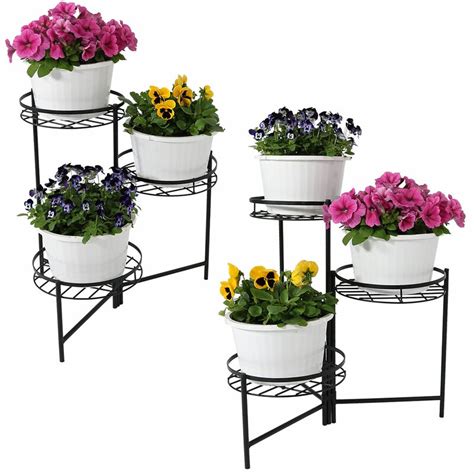 SunnyDaze Decor 3 Tiered Indoor Outdoor Plant Stand Set Reviews Wayfair