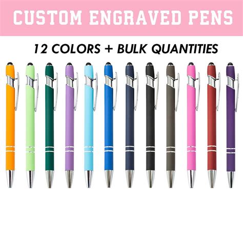 Custom Ballpoint Pens, Personalized Business Pens Bulk Custom Text ...