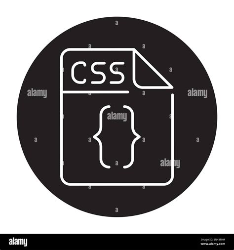 Css File Color Line Icon Format And Extension Of Documents Stock