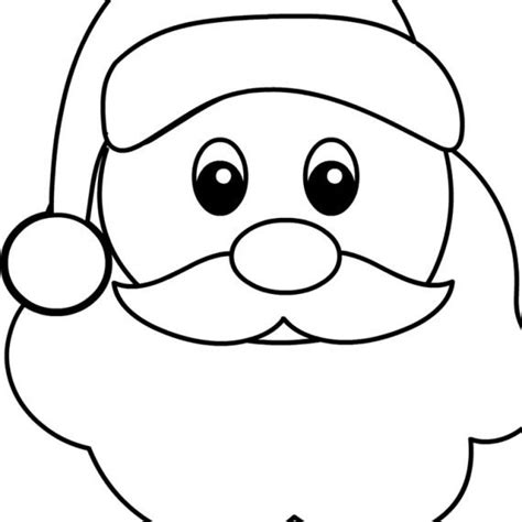 christmas santa face coloring page coloring page