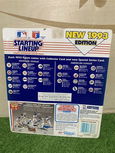 Eric Karros Los Angeles Dodgers 1993 Starting Lineup World Series