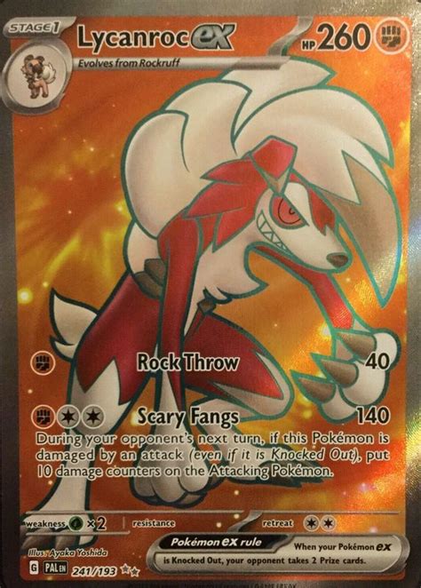 Lycanroc Ex Scarlet Violet Paldea Evolved Ultra Rare