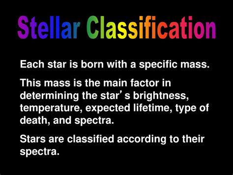 Stellar Classification Ppt Download