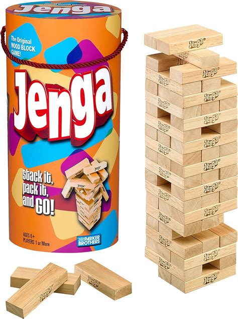 Hasbro Gaming Jenga Jogo Blocos De Madeira Empilhamento Torre Torre