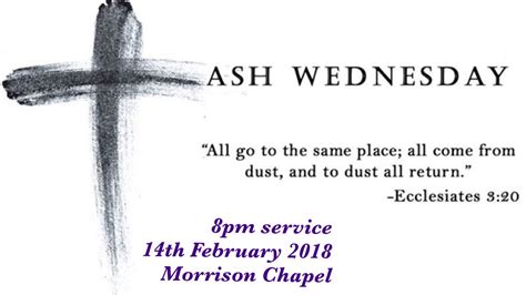 Morrison Chapel » Blog Archive » Ash Wednesday Service