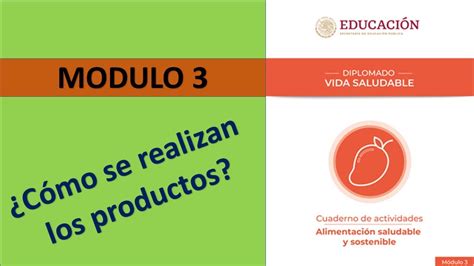 MODULO 3 DIPLOMADO VIDA SALUDABLE Cómo se realizan los productos