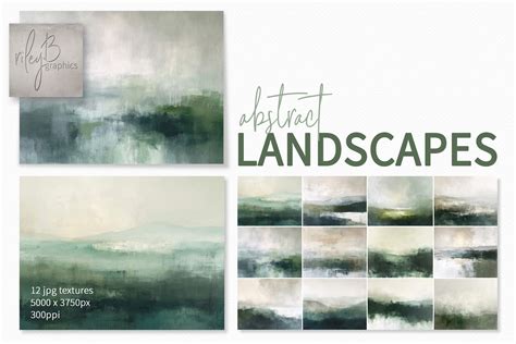 Abstract Landscape Paintings Graphic by rileybgraphics · Creative Fabrica