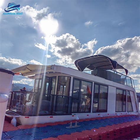 Allhouse 40FT Hot Sale Luxury Houseboat Modular Floating Home Prefab