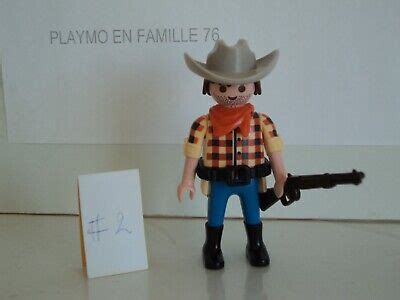 Playmobil Vintage Western Cow Boy Ceinturon Carabine Colt Du Set