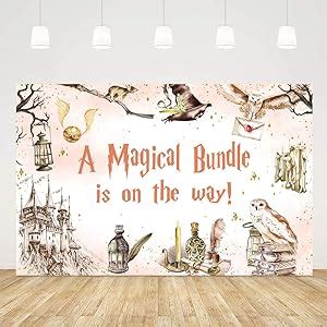 Ticuenicoa 5x3ft Magical Wizard Baby Shower Backdrop A Magical Bundle