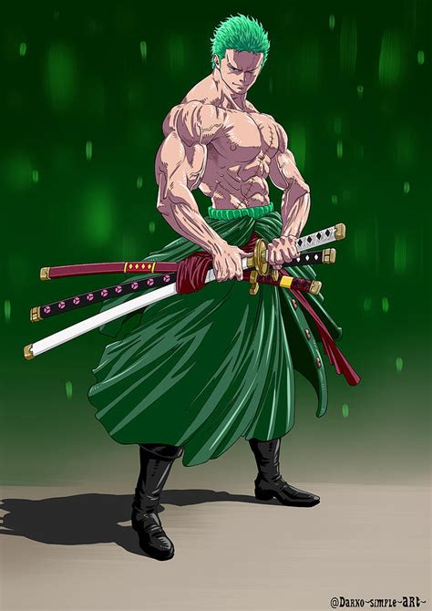 Roronoa Zoro Digital Art by Darko-simple -Art-